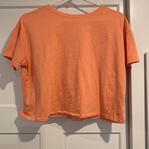 Coral pink old navy cropped tee